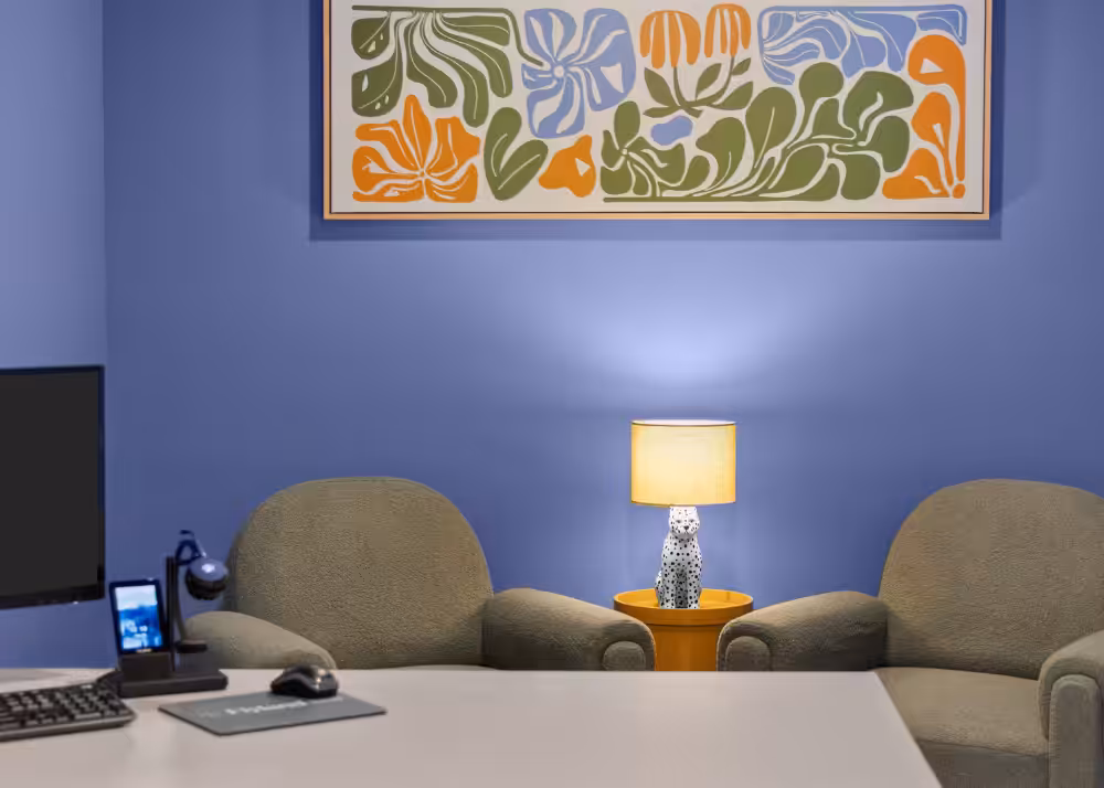Consultation room with armchairs for counseling
